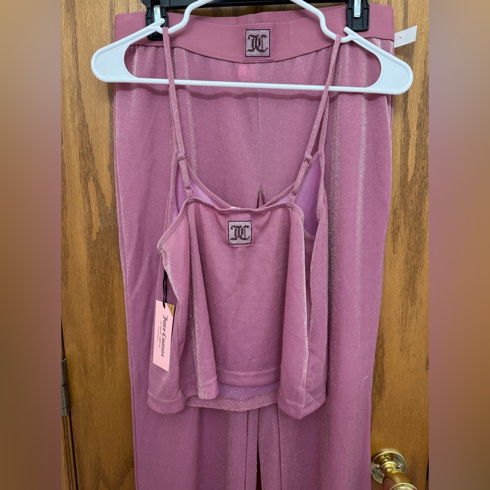 NWT Juicy Couture Pajama 2-piece Set Moonlite Mauve US S